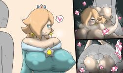1boy 1boy1girl 1girls alternate_breast_size anon balls big_breasts blush breasts cleavage clothed clothing comic cum cum_inside dress enigi09 erect_nipples faceless_male feet female female_focus heart huge_breasts male mario_(series) mating_press nintendo nipples nipples_visible_through_clothing nude penis princess_rosalina pussy semen sex sperm super_mario_bros. testicles vaginal_penetration