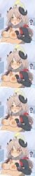 anon blue_archive boobjob breasts cum cum_in_mouth ejaculation female horny_female izumi_(blue_archive) milking_breasts trasher8 winking_eye