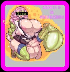 condom condom_filling cpt.lovers demon_slayer edit excessive_cum futanari huge_balls huge_cock icon intersex kanroji_mitsuri kimetsu_no_yaiba mitsuri_kanroji multicolored_hair