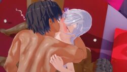 1girls 2boys 3boys 3d animated best_girl character_request copyright_request eiai_nano kimi_no_koto_ga_dai_dai_dai_dai_daisuki_na_100-nin_no_kanojo koikatsu source_request tagme video