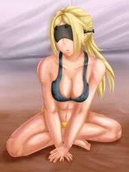 1girls bikini bikini_bottom bikini_bottom_only bikini_only bikini_top bikini_top_only blonde_hair breasts eyewear female female_only female_solo solo solo_female solo_only trigger_(zenless_zone_zero) zenless_zone_zero