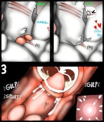 anthro blush bunny_(piggy) bunny_ears bunny_girl chest_scar chest_tuft cum cum_in_pussy eye_bandaged female heart impregnation moan neck_tuft oc penis piggy:_book_1 piggy_(game) plap pussy roblox scar splurt vaginal_penetration woflgame wolf wolf_boy