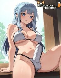 1girls 2025 ai_generated arm_support artist_name bang_dream! bang_dream!_it's_mygo!!!!! big_breasts big_breasts big_chest bikini blue_eyes blue_hair blush breasts breasts breasts bulge bust busty chest cock dick erection erection_under_clothes female foreskin foxenpai futanari hi_res high_quality high_resolution highres large_breasts long_hair mole navel newhalf patreon patreon_username penis sitting solo stable_diffusion swimsuit testicles togawa_sakiko tree watermark white_bikini