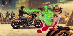 ai-assisted ai-generated ai_generated andymoe asaba_harumasa balls bisected blood blood_splatter blush breasts corpse death ero_guro guro highres homophobia large_breasts male male_focus multiple_boys nude penis testicles uncensored yaoi zenless_zone_zero