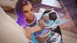 1boy 2girls 3d 3d_animation animated_image assisted_fellatio blowjob cawneil dark-skinned_female indian indian_female interracial interracial_fellatio light-skinned_male mexican_female olivia_colomar oral overwatch satya_vaswani sombra symmetra tagme threesome white_male