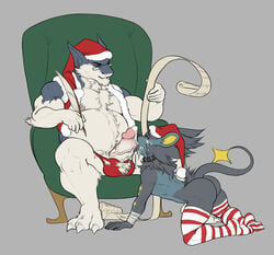 2boys abs all_fours alternate_color anthro ass barazoku big_penis black_fur blue_fur christmas chubby clothing cum digital_media_(artwork) duo erection eyewear feline fur furry gay glasses hi_res holidays humanoid_penis interspecies large_penis legwear luxray male male_only mammal multiple_boys naked_stockings nintendo oral original_character overweight overweight_male penis pokemon pokemon_(species) pokemon_dppt pokemon_gsc pubic_hair santa_claus sitting stockings submissive testicles thighhighs thong typhlosion veins veiny_penis video_games vongrauenhausen white_fur yaoi