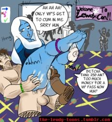 1girls anal anal_sex big_breasts big_clitoris big_thighs blue_diamond_(steven_universe) blue_hair blue_skin bodypaint breasts butt butt_grab clitoris convention cosplay cum curvaceous curvy dialogue diamond_authority disembodied_penis feet female female_focus female_penetrated footjob gem gem_(species) hips interspecies lewdy_toons long_hair looking_down nude nude_male orgasm_face orgy public public_sex pussy sex soles speech_bubble steven_universe straight thighs toes white_hair wide_hips