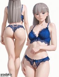 1girls ai_generated anus ass breasts fanart female front_view grey_hair hairy_pussy hentai lawine_(sousou_no_frieren) lingerie magical_girl mature_female medium_breasts multiple_views naked pussy rear_view sexy sexy_clothing sexy_pose shy sousou_no_frieren srodskiy tagme teenage_girl teenager vulgar young