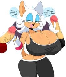 1girls 2018 2boys anthro bat big_breasts big_penis bimbo black_skin blue_eyes blue_eyeshadow breasts cleavage clothed clothing dialogue disembodied_penis double_handjob echidna english_text eyelashes eyeshadow fangs female furry grabbing hair handjob hedgehog hi_res huge_breasts humanoid_penis interspecies jinu knuckles_the_echidna makeup male mammal monotreme multiple_boys multiple_males multiple_penises nipple_bulge open_mouth penis penis_grab red_skin rouge_the_bat rouge_the_rider sega shadow_the_hedgehog simple_background solo_focus sonic_(series) sonic_riders straight tan_skin tease teasing testicles text thick_penis top_heavy veins white_background white_hair wings