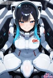 ai_generated astronaut big_breasts breasts bulge djxcarline futanari giant_tits intersex long_hair small_penis space spaceship