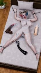 1girls 3d big_breasts blonde_hair cum cum_on_body dc_comics dildo female female_only harley_quinn hi_res large_breasts mehlabs nipples nude nude_female voluptuous voluptuous_female warner_brothers white_skin