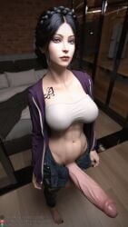 3d 3d_(artwork) 3dx big_penis futanari futanari huge_cock large_penis muscles muscular muscular_futanari veiny_penis vivacious3d