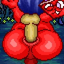 anal anal_insertion anal_sex animated anus anus_focus ass ass_focus asshole big_butt bunny female female_focus furry furry_female gloves leipori moji_(paladins) paladins parasitmoji pixel_animation pixel_art rabbit red_body video