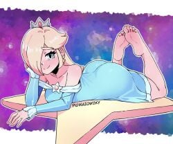 ass big_butt clothing curvaceous curvaceous_female curvaceous_figure curvy curvy_figure curvy_hips feet feet_fetish female female_focus female_only long_hair looking_at_viewer pigwazowzky princess_rosalina super_mario_bros. yellow_hair