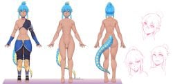1boy armor balls blue_hair blue_scales butt character_sheet cock digital_drawing_(artwork) digital_media_(artwork) femboy femboy_only fit fit_femboy humanoid humanoid_genitalia male male_only penis plantigrade reference_sheet reptile reptile_humanoid scales simple-phobiaxd small_penis tagme tail tail_markings tanned tanned_femboy tanned_male tanned_skin testicles text thick_ass thick_thighs twink two_tone_hair watermark yellow_scales