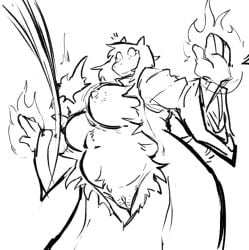 1girls breasts chivalrous_innuendo chubby embarrassed female pussy tagme toriel torn_clothes undertale