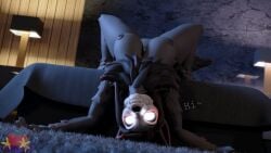 3d_(artwork) 4k absurd_res anthro bed blender_(artwork) blender_cycles breasts digital_media_(artwork) female furniture hi_res looking_at_viewer malo marianokun nude rug scp-1471-a scp_foundation solo waiting