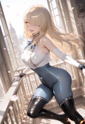 ai_generated brown_dust_2 curvy_female cute_girl female looking_back only4uart seduction_techniques wilhelmina_(brown_dust) winking_eye