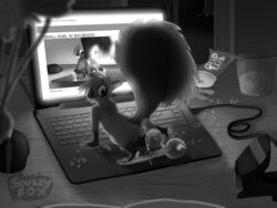 2018 absurd_res all_fours anal_beads anus balls computer dark hi_res inside laptop looking_back lube male male_only mammal messy monochrome mouse night presenting reed_(scuzzyfox) reed_scuzzyfox rodent scuzzyfox semi-anthro sex_toy solo spread_legs spreading squirrel stomach_bulge table webcam