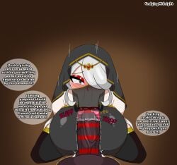 1boy 1girls :>= big_ass big_breasts big_butt big_penis blowjob cogita_(pokemon) cogito_(pokemon) dark-skinned_male dark_skin english_text face_veil fellatio game_freak gloves gold_(metal) gold_jewelry hag harem_outfit hi_res huge_breasts lipstick lipstick_mark lipstick_on_penis lipstick_ring male midnightundying_(artist) older_female penis plump pokemon pokemon_legends:_arceus squatting teru_(pokemon) text thicc thick_thighs thighhighs vacuum_blowjob vacuum_fellatio vacuum_suck vibrator vibrator_in_pussy vibrator_under_clothes wedding_ring