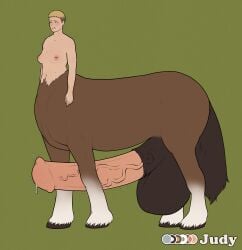 blonde_hair buzz_cut centaur centauress character_sheet erection fonkimonki gray_eyes green_eyes horse_penis huge_balls huge_cock huge_testicles hyper hyper_balls hyper_genitalia hyper_penis hyper_testicles judy_(fonkimonki) nipple_piercing reference_sheet small_breasts trans_woman
