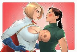 2girls ai_generated alien alien/human alien_girl alien_humanoid ass big_ass big_breasts big_thighs breasts crossover curvaceous curvy curvy_figure dc dc_comics digital_media_(artwork) female hips huge_ass huge_breasts huge_thighs human humanoid justice_league justice_society_of_america kara_zor-el karen_starr kryptonian lara_croft lara_croft_(classic) large_ass large_breasts large_thighs legs light-skinned_female light_skin mature mature_female phophopho power_girl slim_waist thick thick_hips thick_legs thick_thighs thighs tomb_raider tomb_raider_(classic) voluptuous waist wide_hips