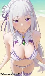 emilia (re:zero) from patreon by daxa