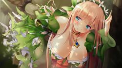 1boy 1girls animated anthro_only big_breasts blue_eyes bouncing_breast censored creampie cum cum_inside defeat elf erect_nipples game_cg nipples pink_hair princess_defender rape sex sound source_request video