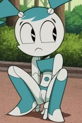 accurate_art_style ai_generated jenny_wakeman justsomebuddy mlaatr my_life_as_a_teenage_robot park public_nudity pussy robot robot_girl