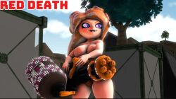 big_breasts heavy_splatling heavy_splatling_deco holding_weapon nintendo octoling_rival panties splatling splatoon splatoon_(series)