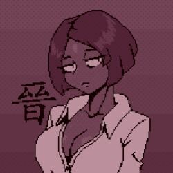 1girls 2024 big_breasts brazilian brazilian_female breasts bust_portrait clothed clothing dark-skinned_female dark_skin female female_only giovanna_(guilty_gear) guilty_gear guilty_gear_strive latina pixel_art shin_275 shinunderscore_ short_hair solo solo_female tagme tagme_(artist)