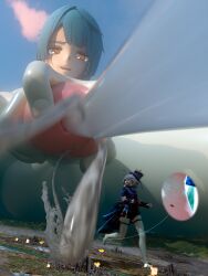 bennett_(genshin_impact) big_balls bigger_femboy bigger_than_big cock cum cumming excessive_cum femboy furina_(genshin_impact) giant giantess giga_giant gigantic gt gts macro macro_male male_focus multiple_boys multiple_males multisize naked naked_male open_urethra size_difference xingqiu_(genshin_impact)