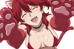 ai_generated big_breasts camel_toe cameltoe catgirl_costume female_pervert female_villain freckles freckles_on_face ginger ginger_female ginger_hair gundam gundam_00 huge_ass incoming_hug large_breasts micro_bikini nena_trinity nipple_bulge pale_skin paw_gloves paw_shoes red_hair redhead redhead_female redheaded_female scantily_clad stud_earrings thick_thighs twintails twintails_(hairstyle) villainess yellow_eyes