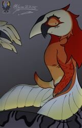 artist_signature bearded_vulture erect_penis eye_markings fan_character fish flying_fish hybrid leopard_shark merfolk merman original_character pressure_(roblox) red_eyes roblox roblox_game shark smile_at_viewer smiling smiling_at_viewer tagme vulture waymo2256 yellow_eyes