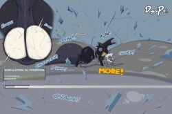 1boy 1male 3_toes black_body blade_wolf canid canine canis clawed_feet cumflated_belly cumflation cumming cybernetics degenpit drooling extreme_penetration facemask glistening glistening_body greyscale humanoid_genitalia humanoid_penis hyper hyper_balls hyper_cum hyper_genitalia hyper_penis knife konami long_tail long_tongue metal_gear metal_gear_rising metal_gear_rising:_revengeance metal_gear_solid onomatopoeia platinum_games quadruped robot sex sharp_claws sharp_nails sharp_teeth stomach_bulge sweating sweating_profusely tail teeth tongue_out veiny veiny_penis veiny_testicles weapon weapons wolf