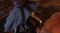 1boy 1boy1girl 3d animated athletic_female background big_breasts black_skin blender breasts breasts_out commission dark-skinned_female dark_nipples dark_skin detailed_background elden_ring elden_ring_nightreign female fromsoftware grabbing_breasts grabbing_own_breast human interracial keyd10iori lies1410 light-skinned_male light_skin looking_at_partner male male/female no_sound paizuri penis penis_between_breasts recluse_(nightreign) straight tagme titfuck titjob unseen_male_face video white_hair white_penis witch_hat