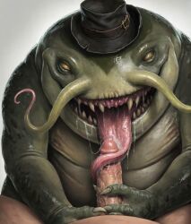 ai_generated cock cum gay league_of_legends licking licking_penis monster monster_on_human penis pov tahm_kench tahm_kench_(lol)