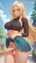 1futa 2026 ai_assisted ai_generated alpha_(the_eminence_in_shadow) anime artist_name blonde_hair blue_eyes blue_sky building castle cityscape clothes_lift cloud cock crossdressing dick ejaculation elf erection explicit foreskin futanari hi_res high_quality high_resolution highres kage_no_jitsuryokusha_ni_naritakute! lifted_by_self long_hair otoko_no_ko outdoors patreon patreon_username penis phimosis pointy_ears rule_63 skirt skirt_lift sky smile solo stable_diffusion testicles the_eminence_in_shadow tsukoneko uncensored veins watermark