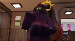 1girls 3d ass big_ass black_body clothed clothed_female clothes clothing female female_only lampshaderr34 long_hair looking_back roblox roblox_game robloxian tagme the_umbra thick_thighs thighs tower_defense_simulator yellow_eyes
