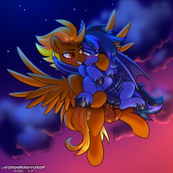 1:1 2026 absurd_res anal anal_sex animal_genitalia animal_penis bat bat_pony blush cutie_mark duo equid equine equine_genitalia equine_penis erection fan_character feathered_wings feathers feral feral_on_feral feral_penetrated feral_penetrating feral_penetrating_feral flared_penis flying flying_sex genitals glistening glistening_genitalia glistening_penis green_eyes grin guard_cobalt_flash_(fireheart76) hasbro hi_res hybrid jedayskayvoker male male/male male_penetrated male_penetrating male_penetrating_male mammal medial_ring membrane_(anatomy) membranous_wings my_little_pony mythological_creature mythological_equine mythology open_mouth orange_eyes outside_sex pegasus penetration penile penile_penetration penis penis_in_ass quadruped sex smile spread_wings stomach_bulge windflyer_(character) wings