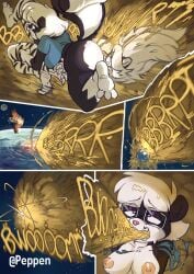 2026 2girls anthro anthro_on_anthro ass bare_ass bare_breasts black_and_white_fur blush bottomless breasts burping comic destruction dialogue digital_drawing_(artwork) digital_media_(artwork) earth english_text facefart facesitting fart fart_cloud fart_fetish fart_nuke farting farting_in_face female female/female female_only femdom femsub furry gas glasses hand_on_stomach hyper_fart implied_death peppen_(artist) pinned planet planet_destruction sabrina_(sabrina_online) sabrina_online skunk skunk_ears skunk_girl skunk_tail sweat t-shirt tears white_hair zig_zag