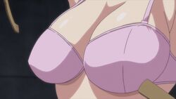 animated animated areola_slip backscratcher bondage bondage bouncing_breasts breasts cleavage female hoods_entertainment large_breasts poking purple_bra seikon_no_qwaser teresa_beria uno_makoto