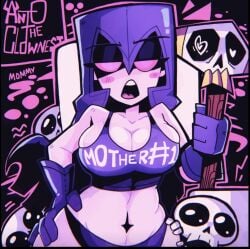 1girls antotheclownest big_breasts blush breasts clash_(series) clash_of_clans clash_royale female gloves hand_on_hip hat heart-shaped_pupils heart_symbol holding_object holding_wand long_hair looking_at_viewer mommy mother muscle_mommy muscular open_mouth pink_eyes purple purple_eyes purple_gloves purple_glow purple_hair purple_hat skeleton skeletons staff standing supercell swimsuit swimwear thick_thighs wand witch witch_(clash_of_clans) witch_(clash_royale)