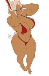 1girls abs anime athletic athletic_female biceps big_breasts bikini boku_no_hero_academia breasts bunny bunny_ears bunny_girl clothed clothed_female dark-skinned_female dark_skin female female_focus female_only large_boobs large_breasts looking_at_viewer manga mature mature_female mature_woman milf mirko miruko muscle muscle_mommy muscles muscular muscular_female my_hero_academia rabbit rabbit_ears rabbit_girl red_bikini red_eyes red_eyes_female rumi_usagiyama sreamrm thick_thighs thighs toned toned_female usagiyama_rumi white_hair white_hair_female
