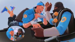 3d dark-skinned_male demoman_(team_fortress_2) flirting gay hopscotch huge_cock piano scout_(team_fortress_2) sfm source_filmmaker team_fortress_2 twink yaoi