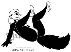 anthro breasts edit female fur hair kelly_o'dor mammal nude nude_edit pinup pose pussy skunk solo tegerio zandar's_saga zander's_saga