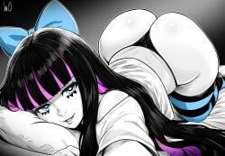 big_butt g_string lughost panty_&_stocking_with_garterbelt ribbon stocking_(psg) stocking_anarchy stockings tagme