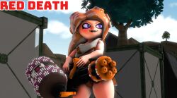half-dressed heavy_splatling heavy_splatling_deco holding_weapon nintendo octoling_rival panties splatling splatoon splatoon_(series)