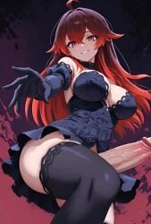 ai_generated animated big_breasts big_penis futanari hanging_balls legs_up looking_at_viewer sexy_pose tagme video