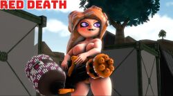big_breasts heavy_splatling heavy_splatling_deco holding_weapon naked nintendo octoling_rival splatling splatoon splatoon_(series)